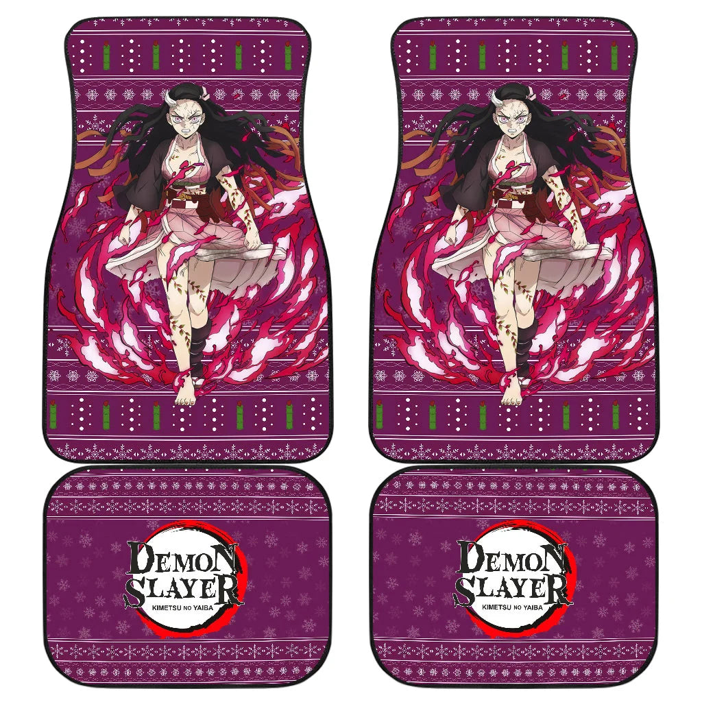 Demon Slayer Car Mats Nezuko Demon Form Pattern Car Floor Mats