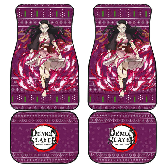 Demon Slayer Car Mats Nezuko Demon Form Pattern Car Floor Mats