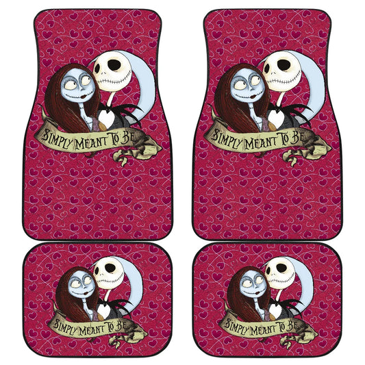 TNBC Car Mats Jack And Sally Valentine Simply Meant To Be Car Floor Mats Pink