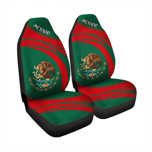 Mexican Car Seat Covers The Coat Of Arms Of Mexico Graphic Seat Covers Red Green