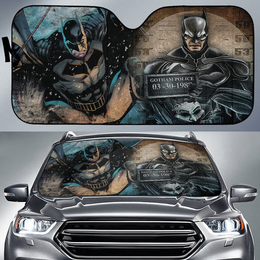 Batman Car Sun Shade Batman Gotham Police Dc Comics Winshield Sun Shade Black Brown