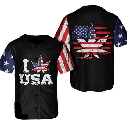 Independence Day Jersey American Flag I Love USA Independence Day Black Jersey Shirt For Men Women 04th Of July Baseball Jersey