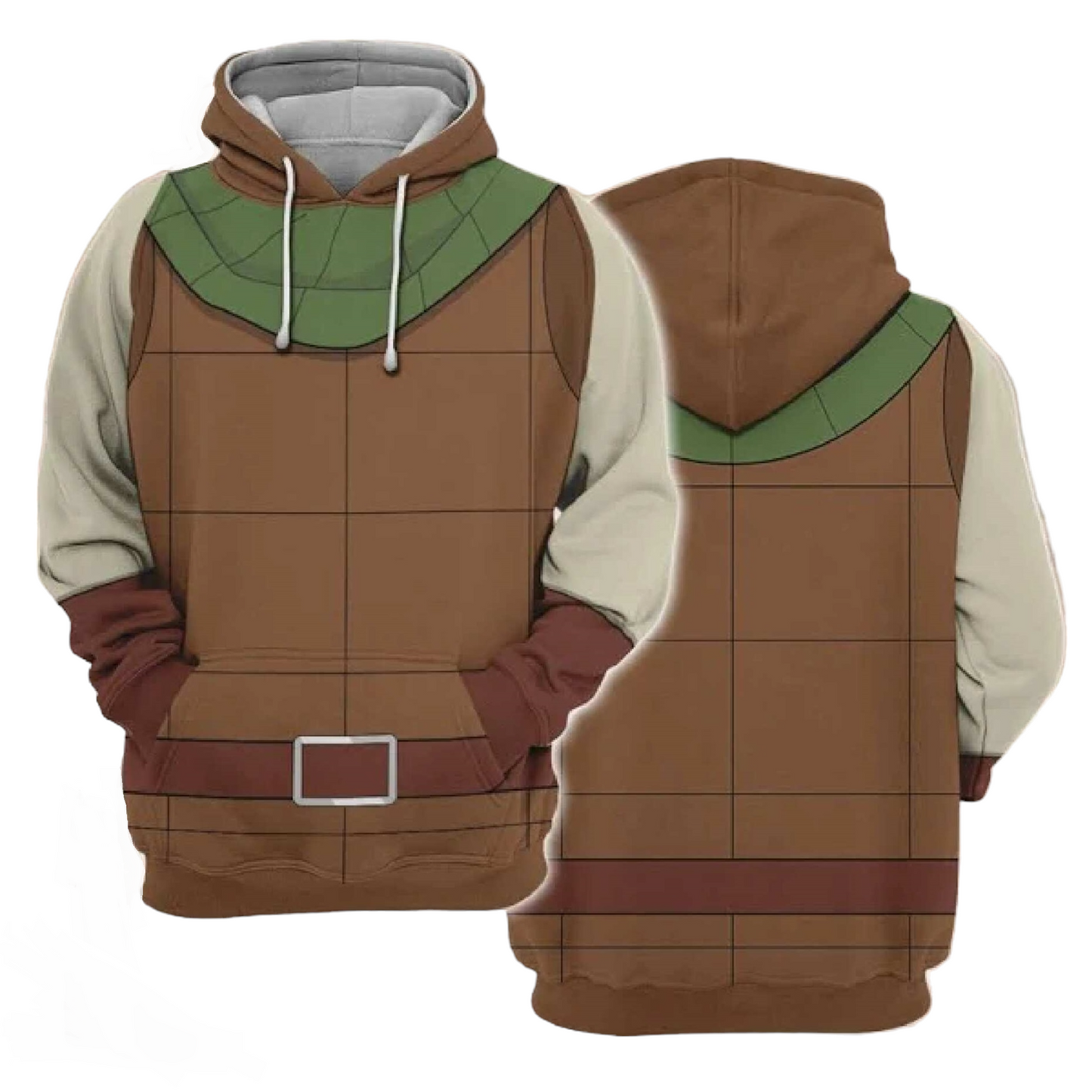 Delicious In Dungeon Hoodie Tims Chilchuck With Scarf Costume Hoodie Brown Green Unisex