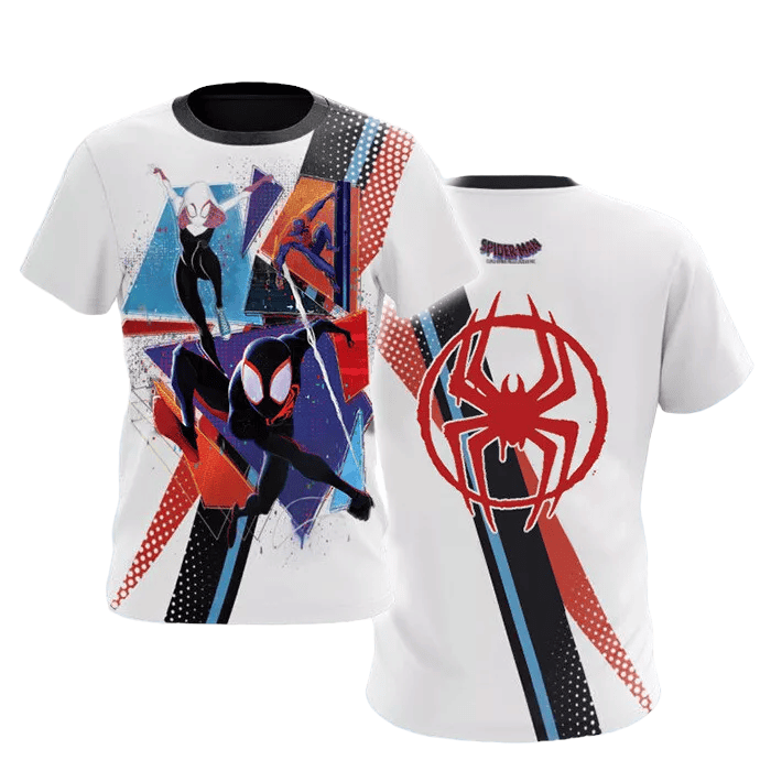 Spiderman T-shirt Mile Morales Spiderman Runs Away T-shirt Colorful Unisex