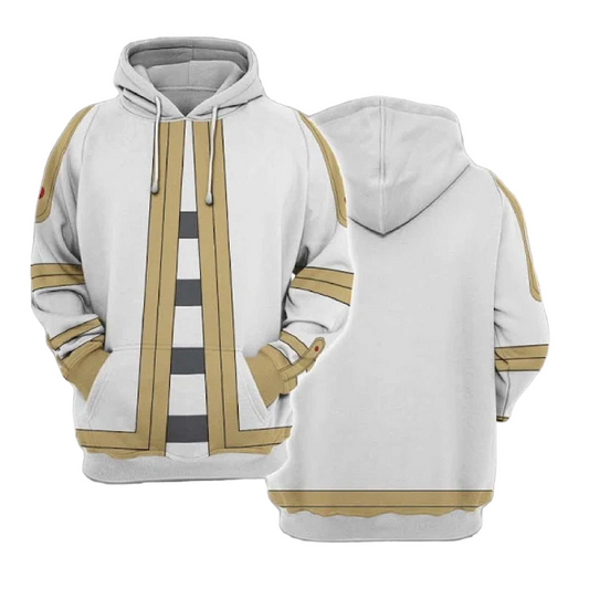 Frieren Beyond Journey’s End Hoodie Frieren The Slayer Mage Suit Costume Hoodie White Unisex