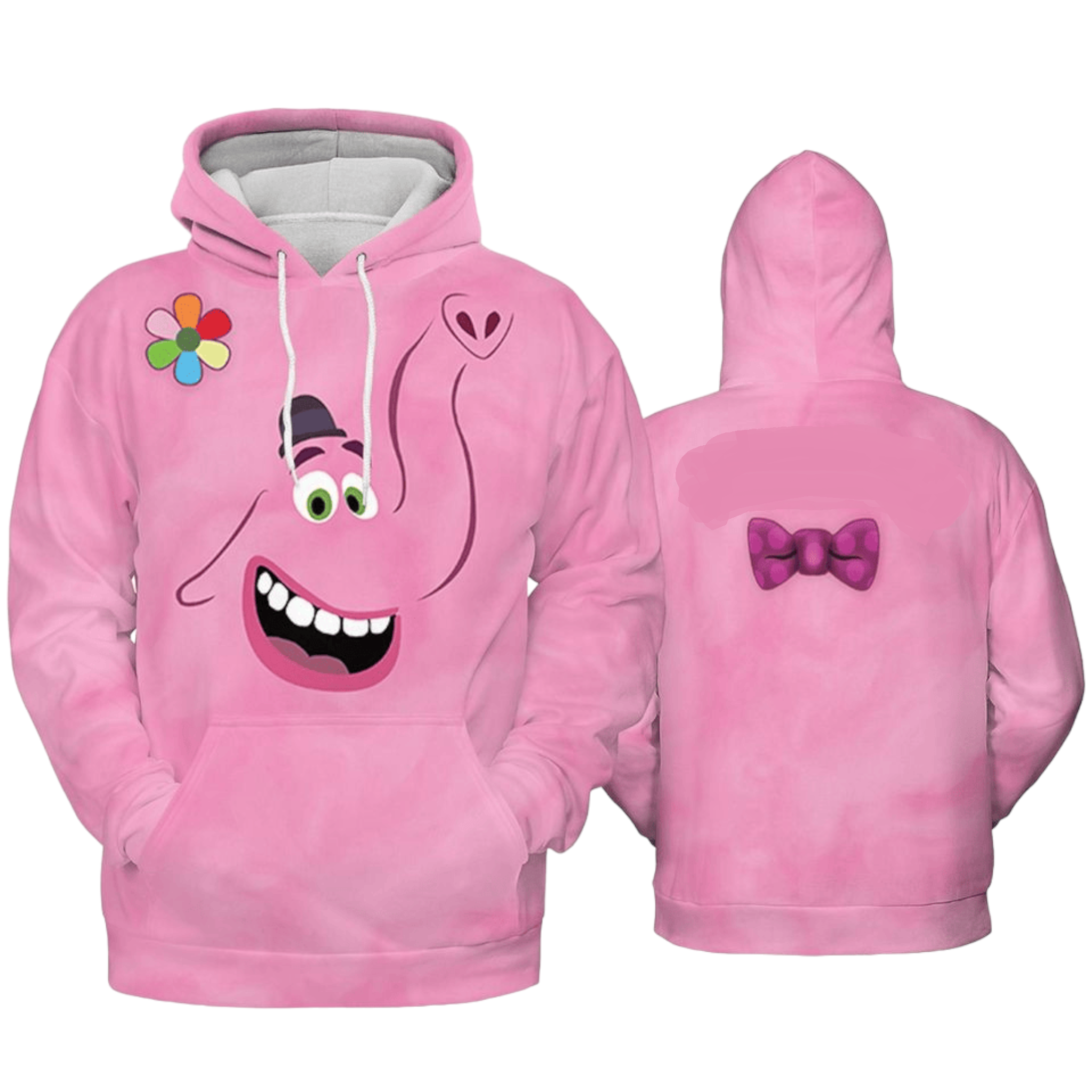 Inside Out Hoodie Inside Out Bing Bong Costume Hoodie Pink Unisex – Unifinz