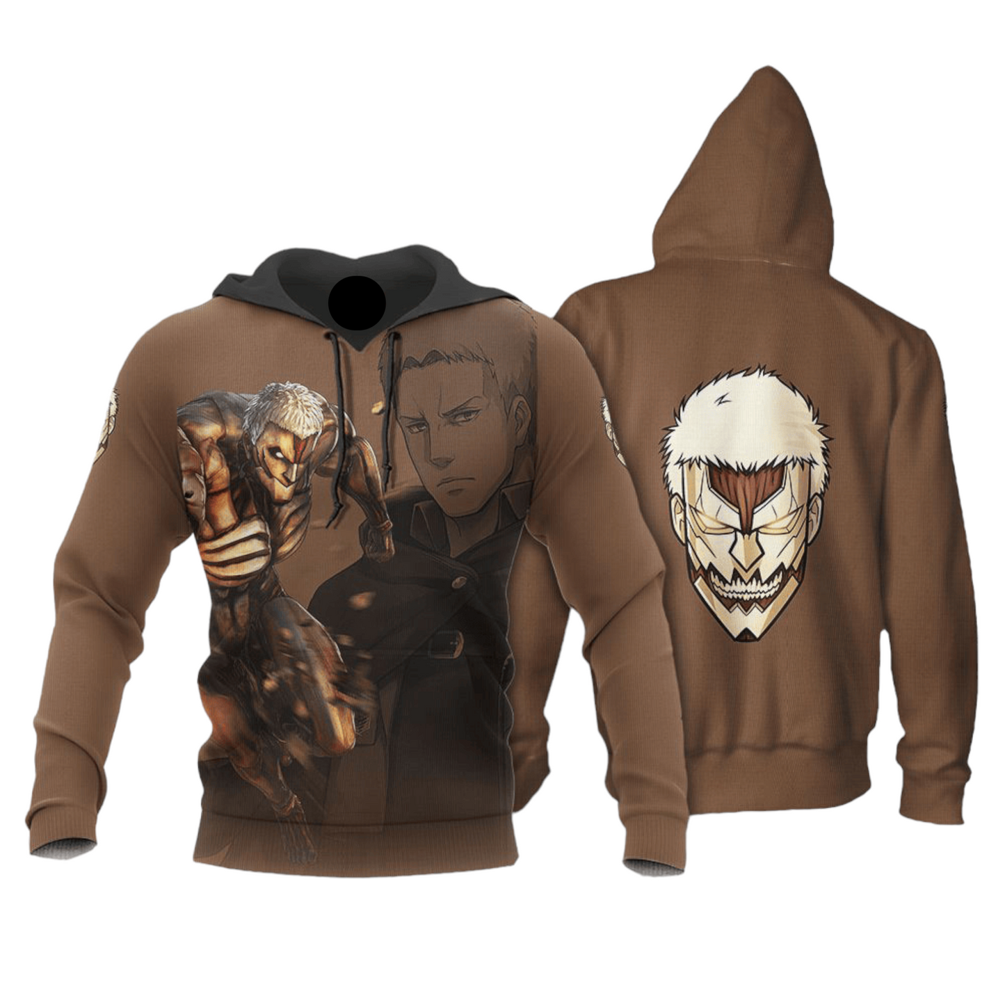 Attack On Titan Hoodie Reiner Braun As Armored Titan Hoodie Brown Unisex