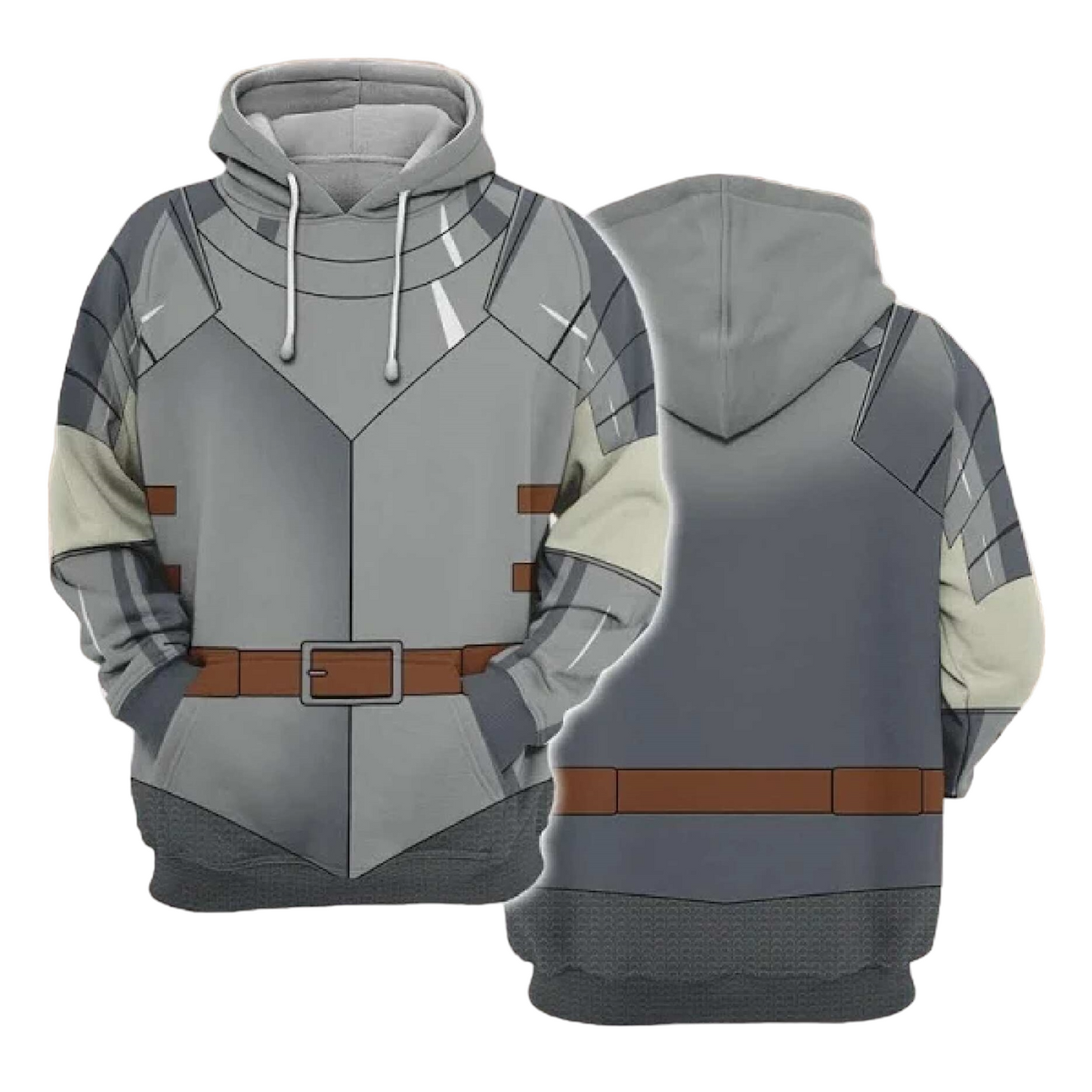 Delicious In Dungeon Hoodie Laios Touden Armor Costume Hoodie Gray Unisex