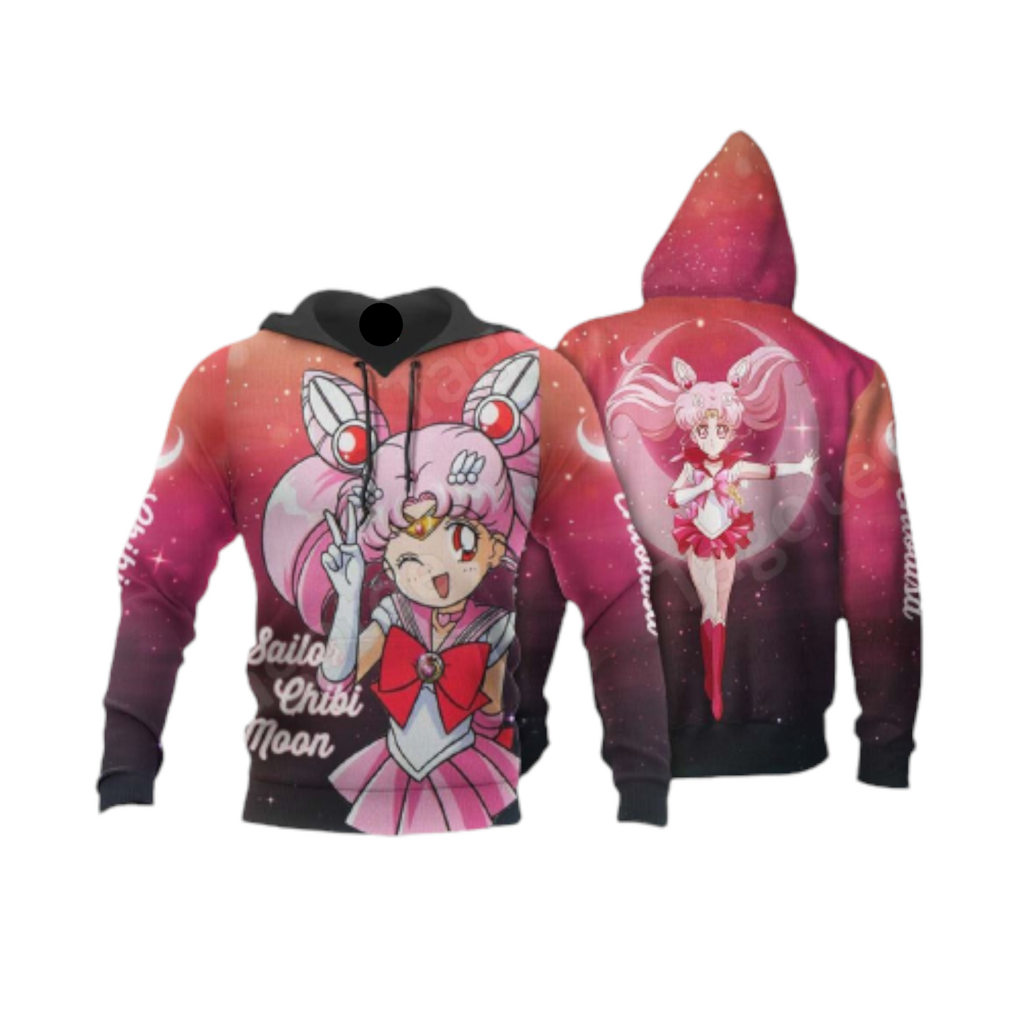 Sailor Moon Hoodie Sailor Chibi Moon Chibiusa Tsukino Graphic Hoodie Pink Unisex