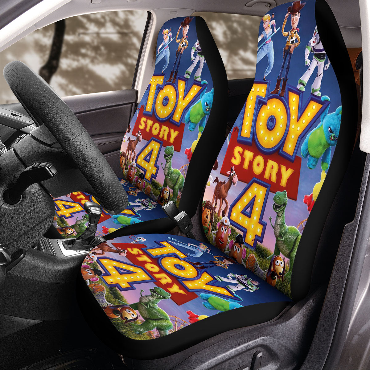 Toy Story Car Seat Covers DN Toy Story 4 Village Characters Seat Covers Colorful