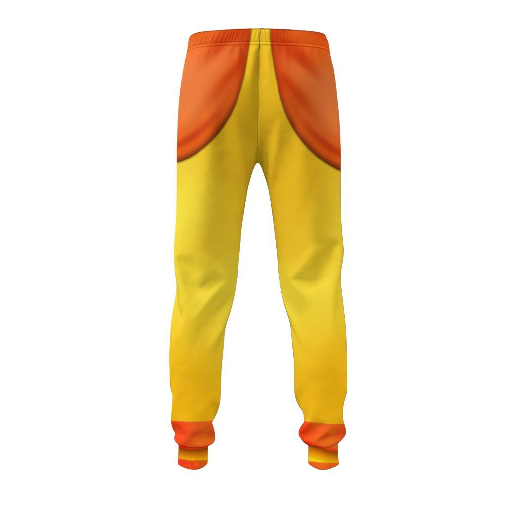 Super Mario Costume Pants Game Character Princess Daisy Costume Jogger Yellow Unisex Adults