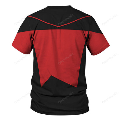 SaTr Picard The Next Generation Red Costume T-Shirt