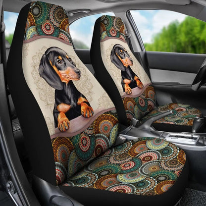 Dachshund Mandala Car Seat Covers