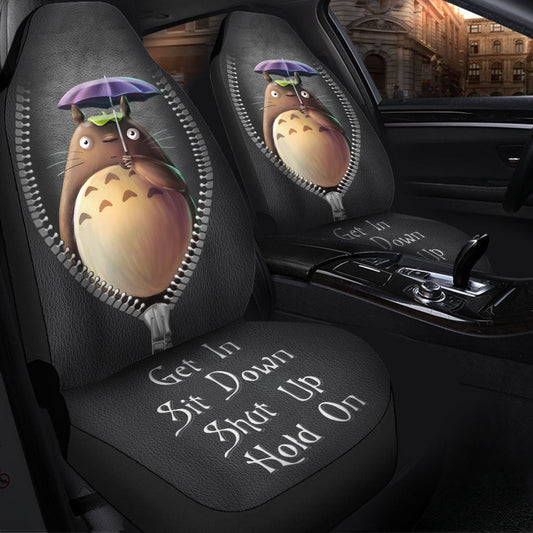 Totoro Ghibli Anime Get In Sit Down Shut Up And Hold On Car Zipper Car Seat Covers