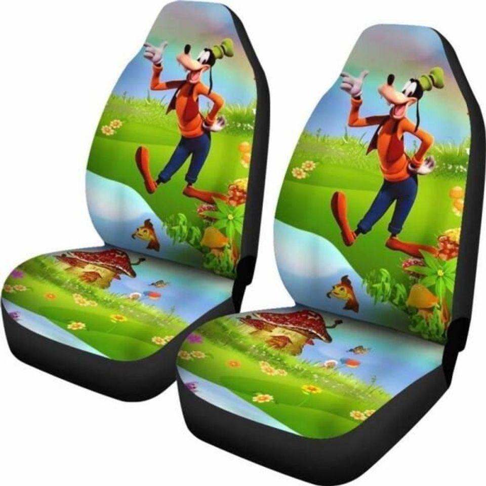 Goofy Car Seat Covers DN Goofy On The Field Graphic Seat Covers Colorful