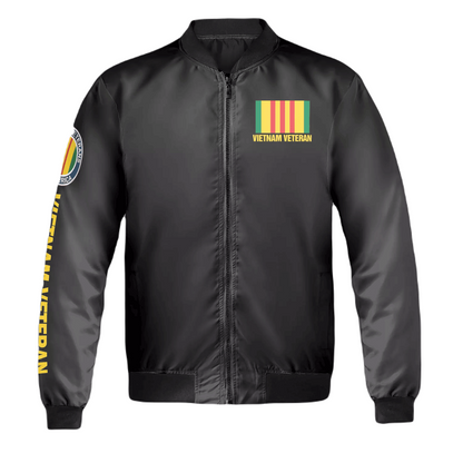 Veteran Bomber Jacket Vietnam Veteran I Served My Country Bomber Black Unisex