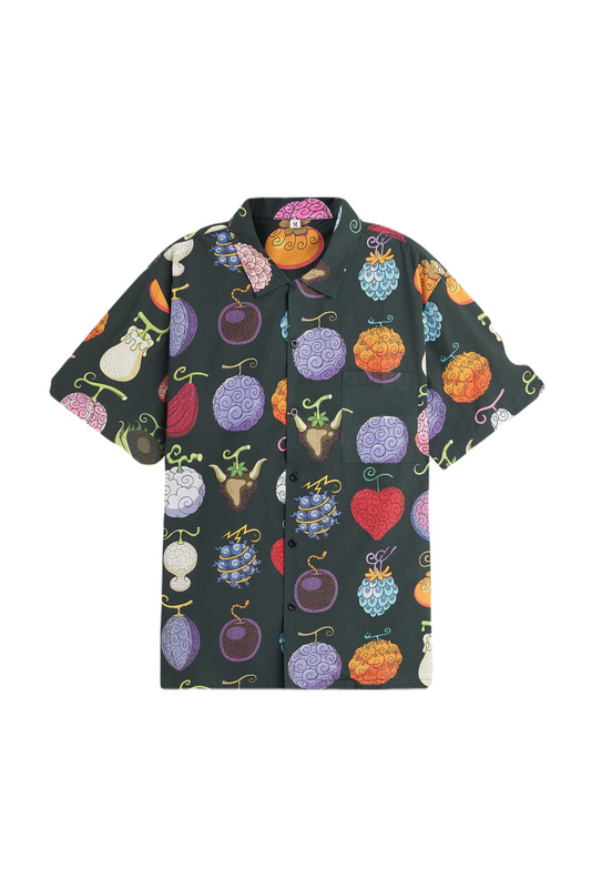 One Piece Hawaii Shirt All Of One Piece Devil Fruit Pattern Hawaiian Shirt Colorful Unisex