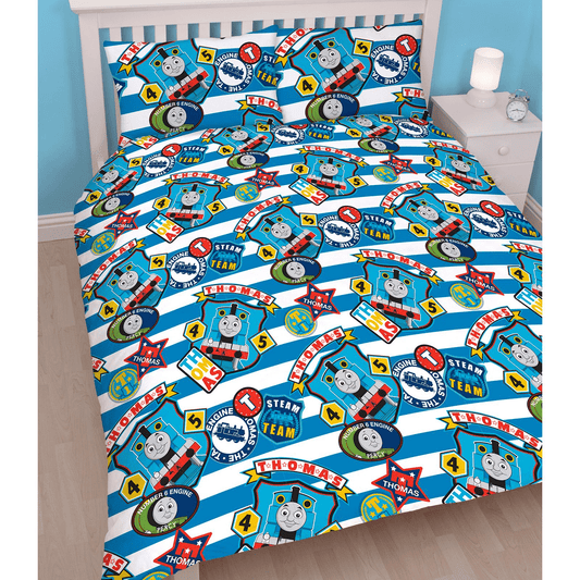 Thomas Train Bedding Set Thomas Train Stickers Pattern Duvet Covers Blue Unique Gift