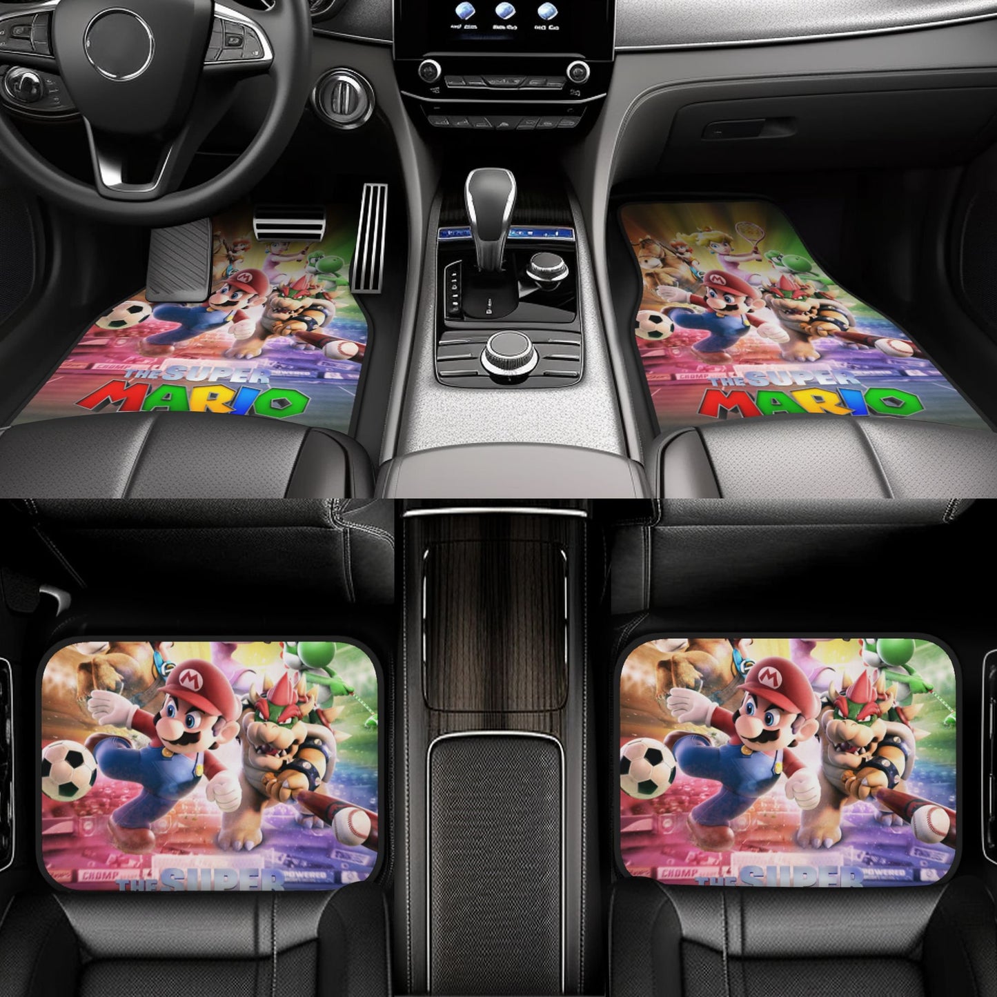 Mario Car Mats The Super Mario Bros Sport Competition Car Floor Mats Colorful