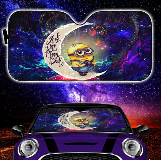 Minions Car Sun Shade Minions Despicable Me Love You To The Moon Winshield Sun Shade Blue