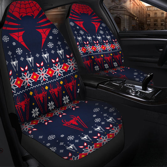 Spider Man Christmas Style Car Seat Covers