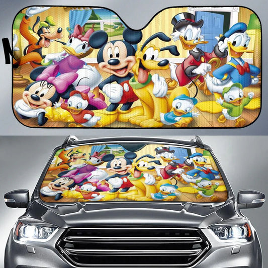 DN Car Sun Shade MM Family Donald And Daisy Winshield Sun Shade Colorful