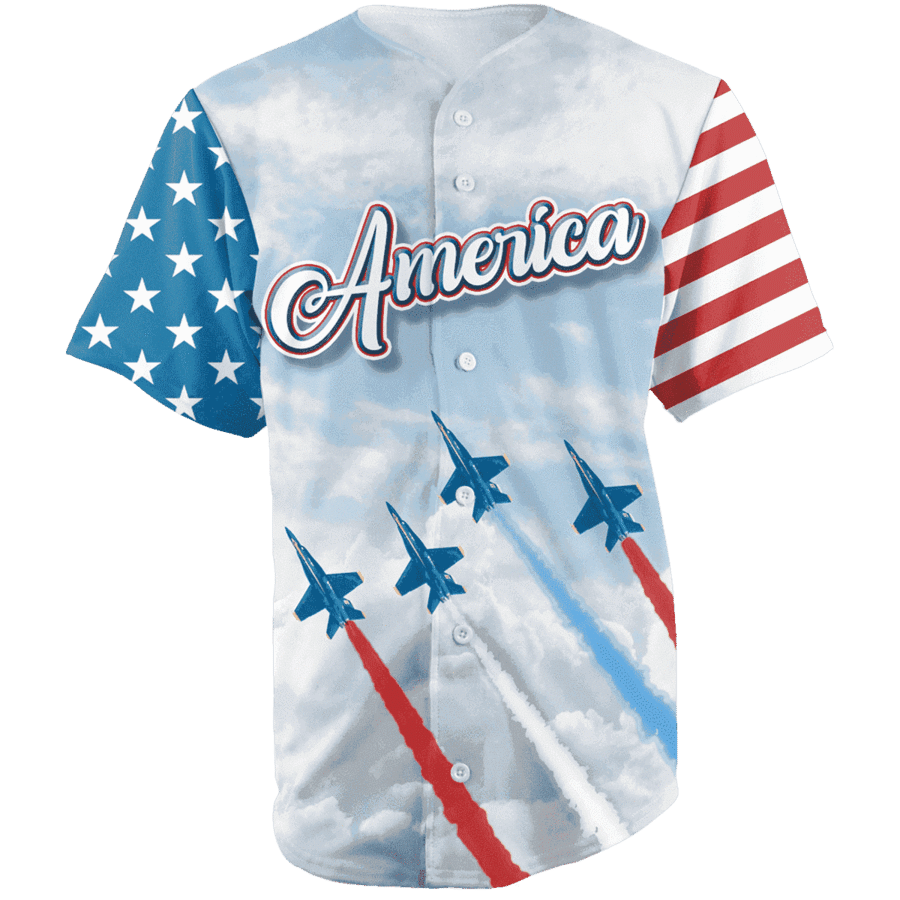 Independence Day Jersey 2nd Amendment America Planes Independence Day White Jersey Shirt For Men 04th Of July Baseball Jersey