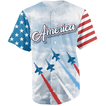 Independence Day Jersey 2nd Amendment America Planes Independence Day White Jersey Shirt For Men 04th Of July Baseball Jersey