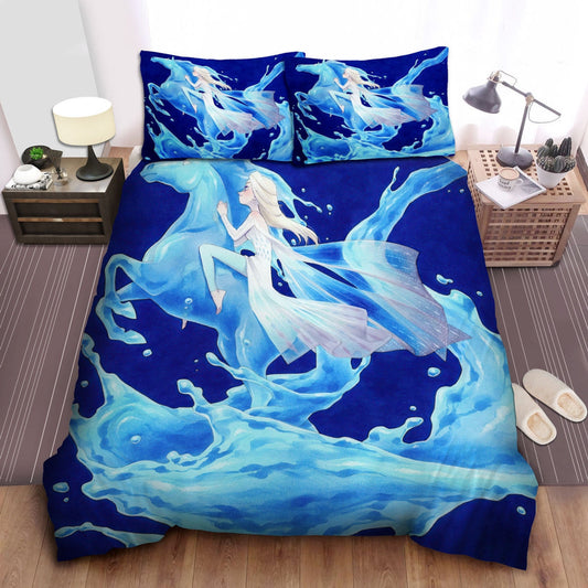 Frozen Bedding Set Frozen Elsa And The Water Element Duvet Covers Blue Unique Gift