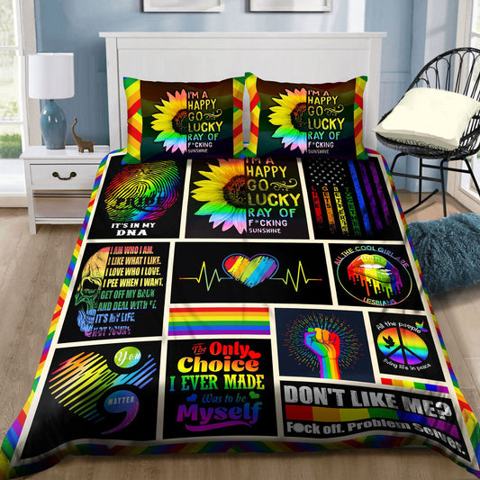 LGBT Bedding Set Pride LGBT It's In My DNA Duvet Covers Colorful Unique Gift