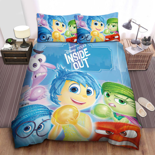 Inside Out Bedding Set DN The Five Emotions And The Memory Orbs Duvet Covers Colorful Unique Gift