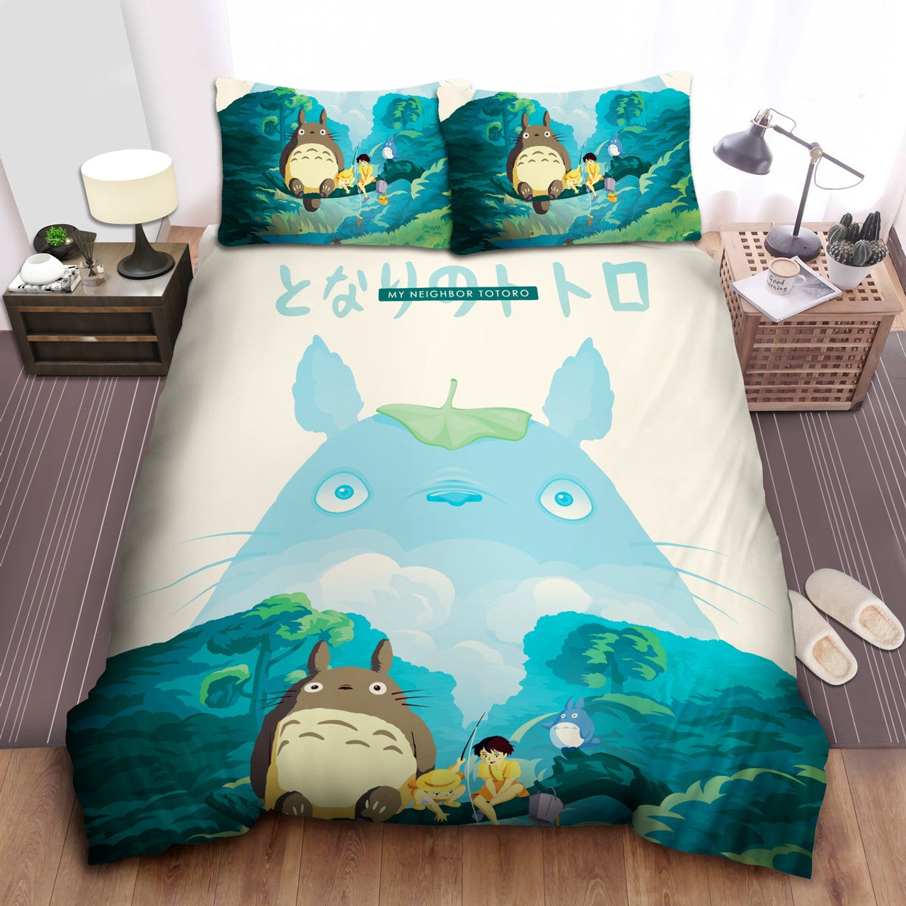 SGhibli Bedding Set My Neighbor Totoro Digital Art Poster Duvet Covers Colorful Unique Gift