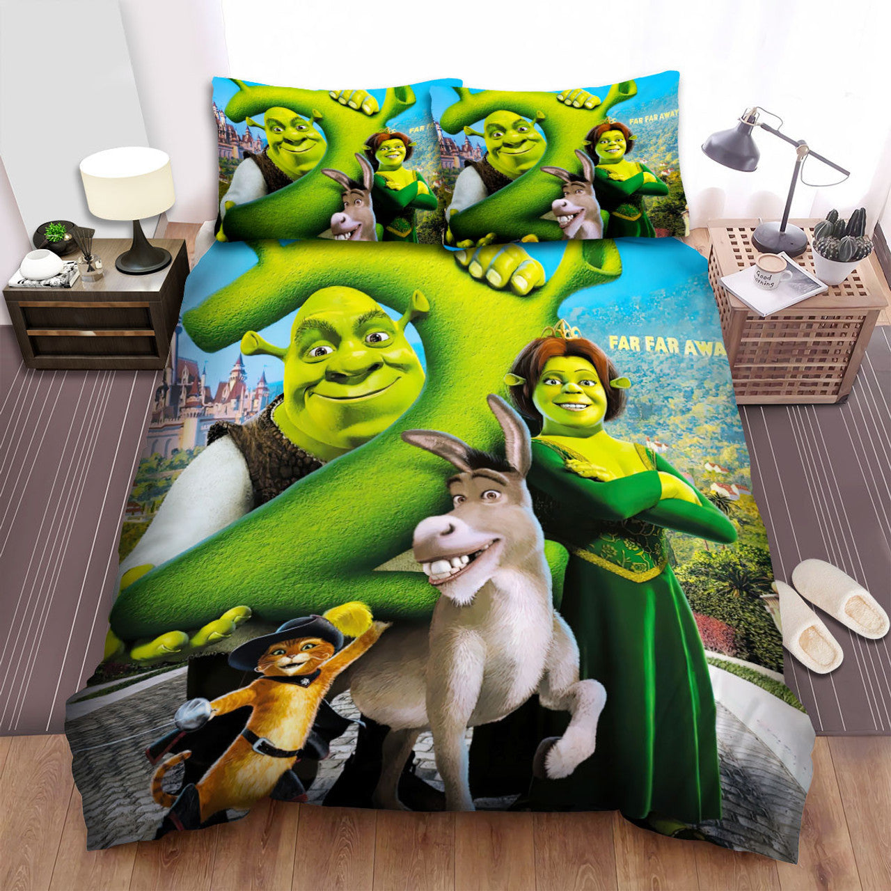 Shrek Bedding Set Shrek With Friends Graphic Duvet Covers Colorful Unique Gift