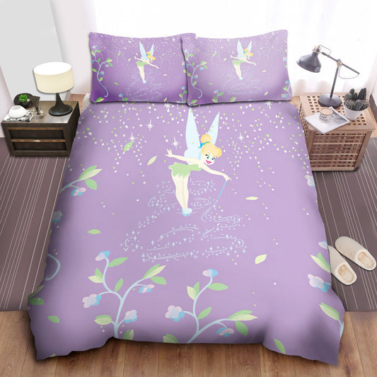 Tinker Bell Bedding Set DN Tinker Bell Magic On The Plants Duvet Covers Purple Unique Gift