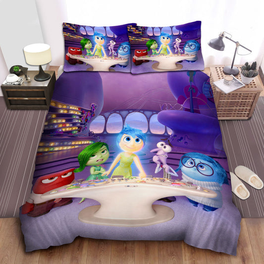 Inside Out Bedding Set DN The Five Emotions Inside Headquarters Duvet Covers Colorful Unique Gift