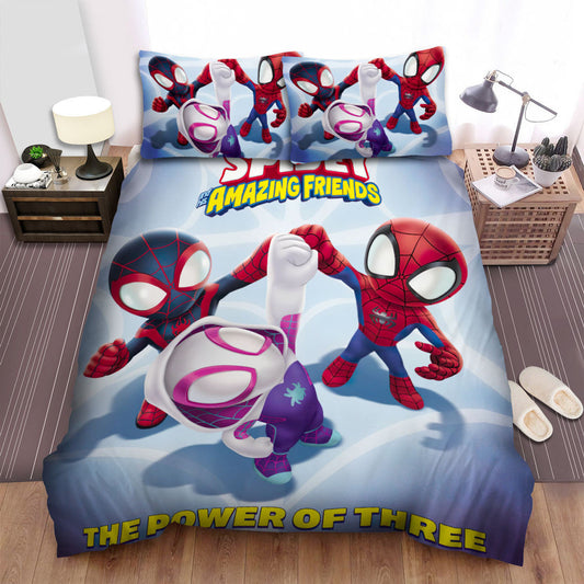 Spiderman Bedding Set MV His Amazing Friends The Power Of Three Duvet Covers Colorful Unique Gift