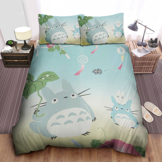 SGhibli Bedding Set My Neighbor Totoro Adorable Chinchill Duvet Covers Colorful Unique Gift