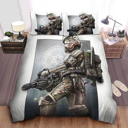 SW Bedding Set SW Imperial Shock Trooper Art Duvet Covers Gray Unique Gift