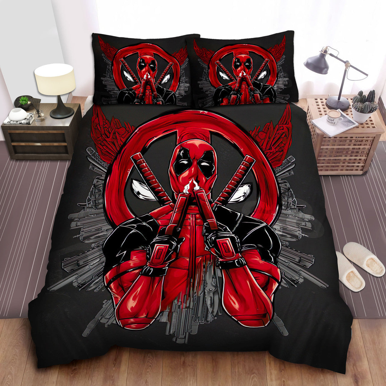 DP Bedding Set DP Icon Pose Symbol Graphic Duvet Covers Red Black Unique Gift