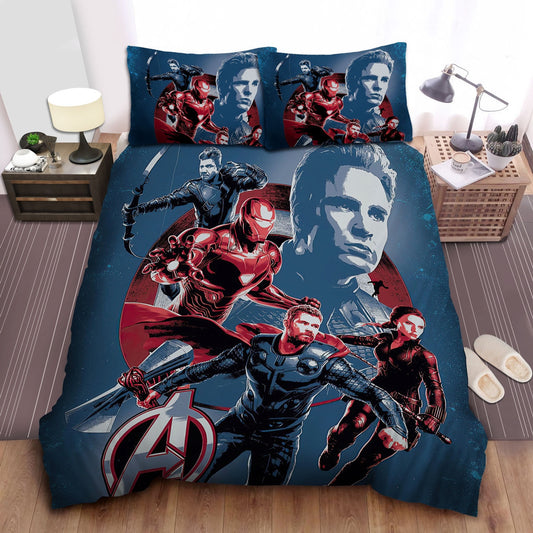 MV Bedding Set The Avengers Digital Artwork Duvet Covers Red Gray Unique Gift