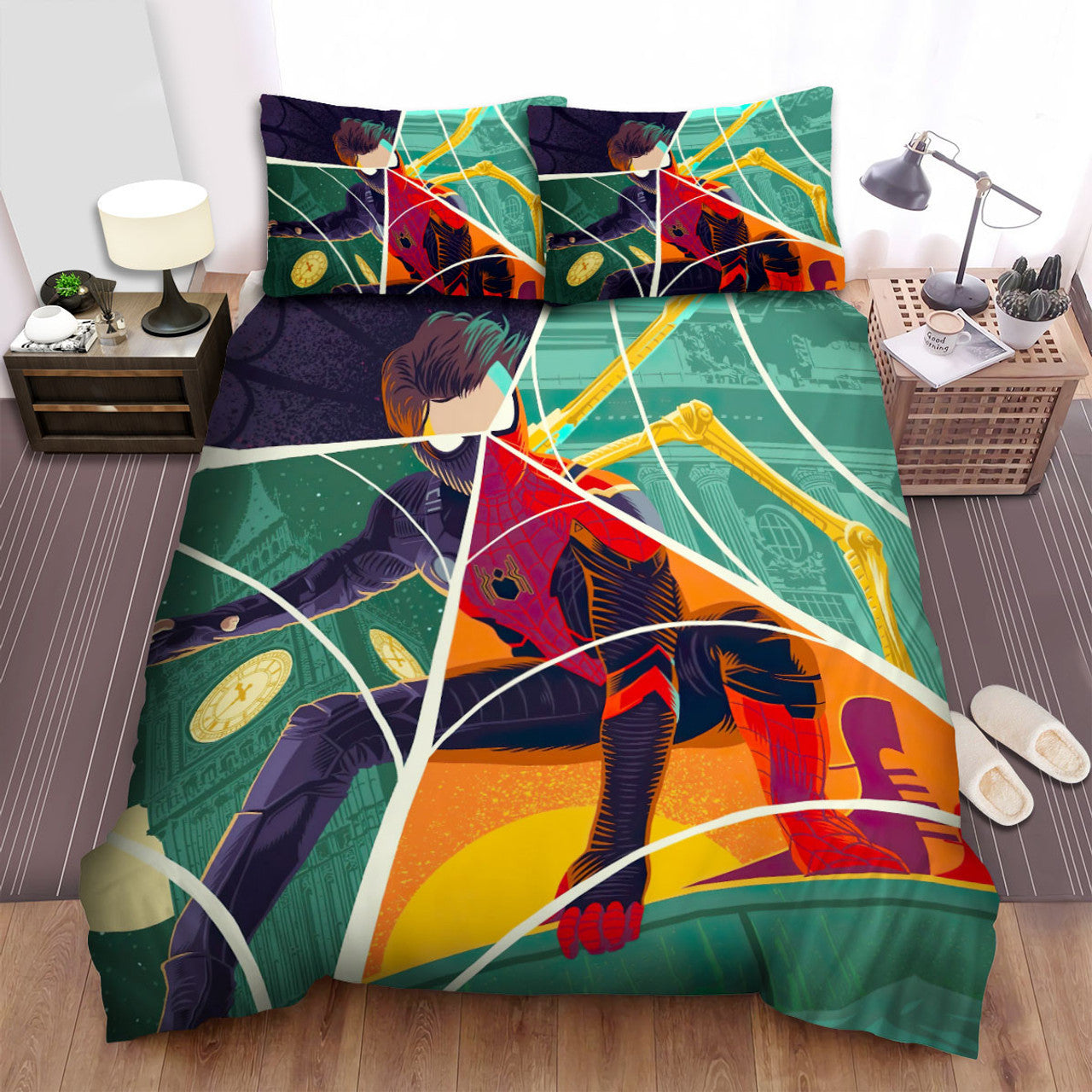 Spiderman Bedding Set MV Spider Man Far From Home Art Duvet Covers Colorful Unique Gift