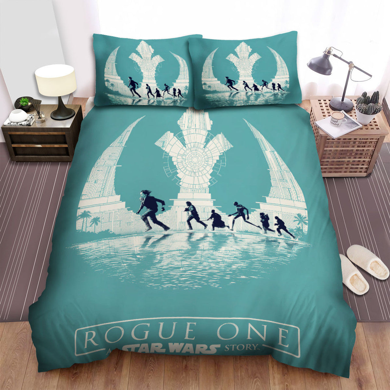 SW Bedding Set Rogue One A SW Story Duvet Covers Blue White Unique Gift