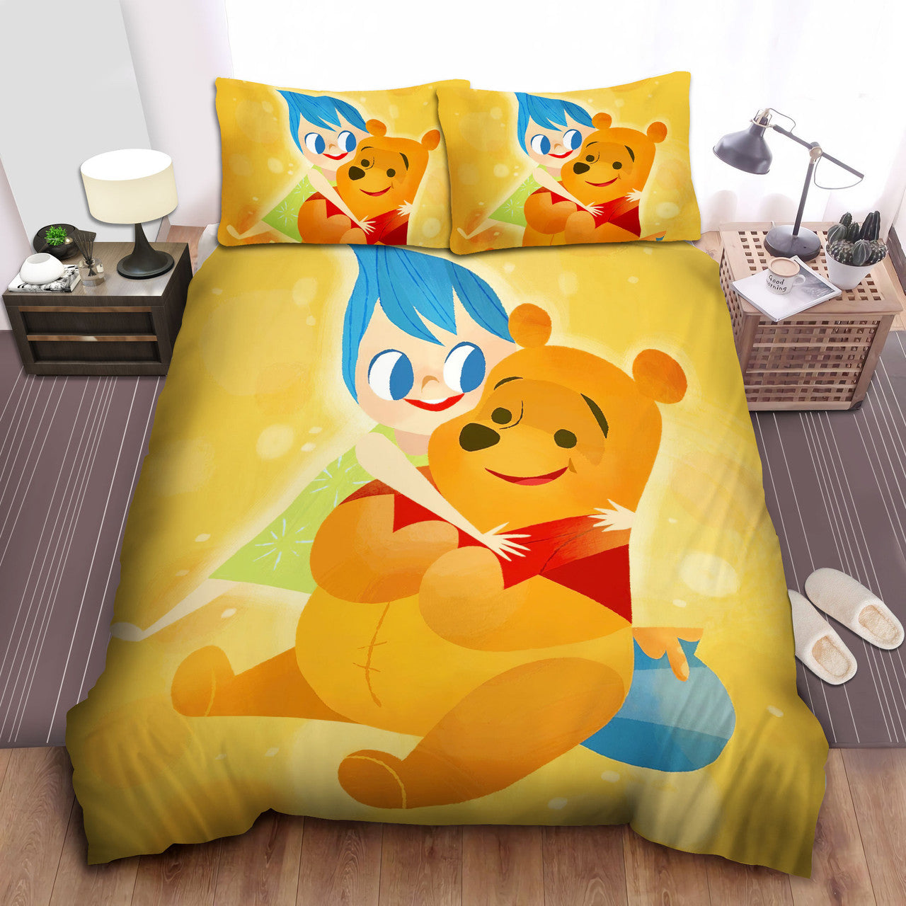 Inside Out Bedding Set DN Inside Out Joy And Pooh Duvet Covers Orange Unique Gift