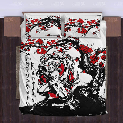 Kyoujurou Rengoku Japanese Edition Bedding Set Anime Room