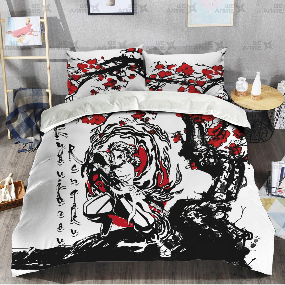 Kyoujurou Rengoku Japanese Edition Bedding Set Anime Room