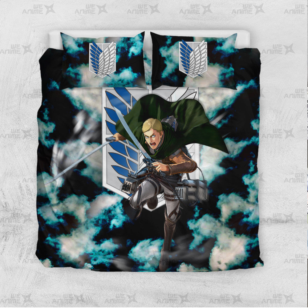 Erwin Smith Bedding Set Custom Attack On Titan