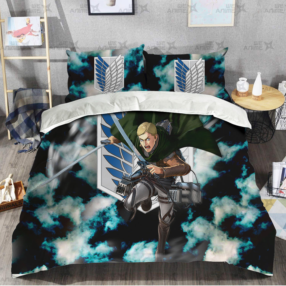 Erwin Smith Bedding Set Custom Attack On Titan
