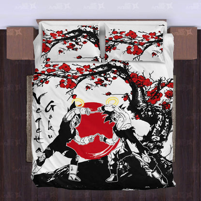 Vegeta x Goku Japanese Edition Bedding Set Anime Room