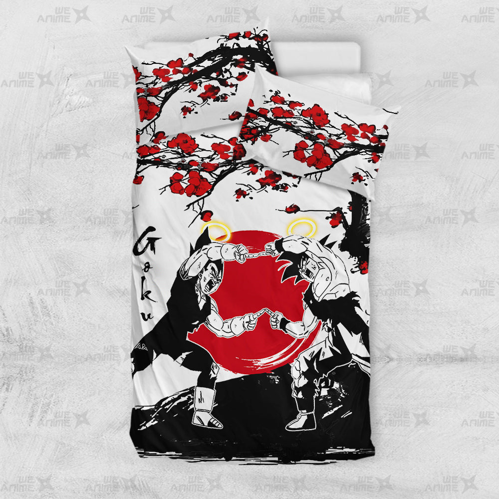 Vegeta x Goku Japanese Edition Bedding Set Anime Room