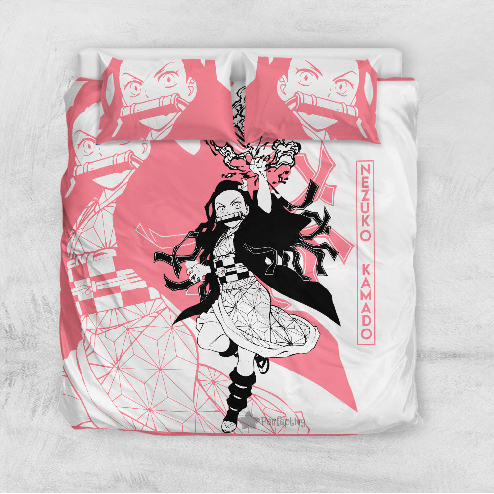 Nezuko Kamado Bedding Set Custom Anime